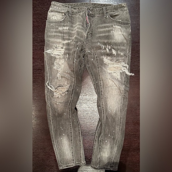 Dsquared Men’s Grey distressed denims size 36 waist - Picture 3 of 6